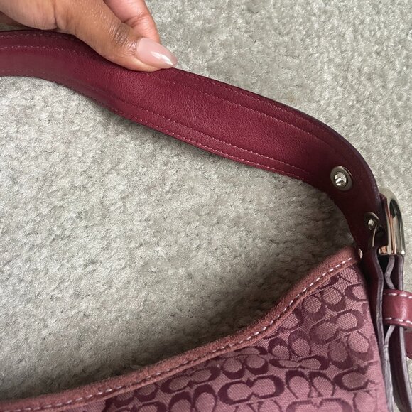 RARE Vintage Coach Plum/Pink Soho Hobo Mini Shoulder Bag 2154 - Picture 7 of 16